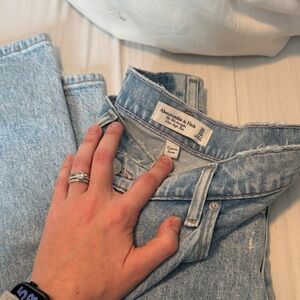 Abercrombie & Fitch Women's High Rise Jeans in Light Blue